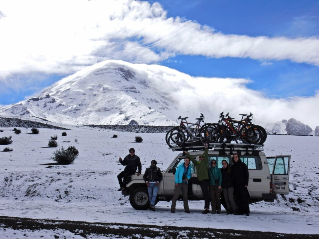 Descente du volcan Chimborazo à vélo