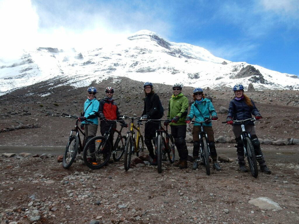Descente du volcan Chimborazo à vélo