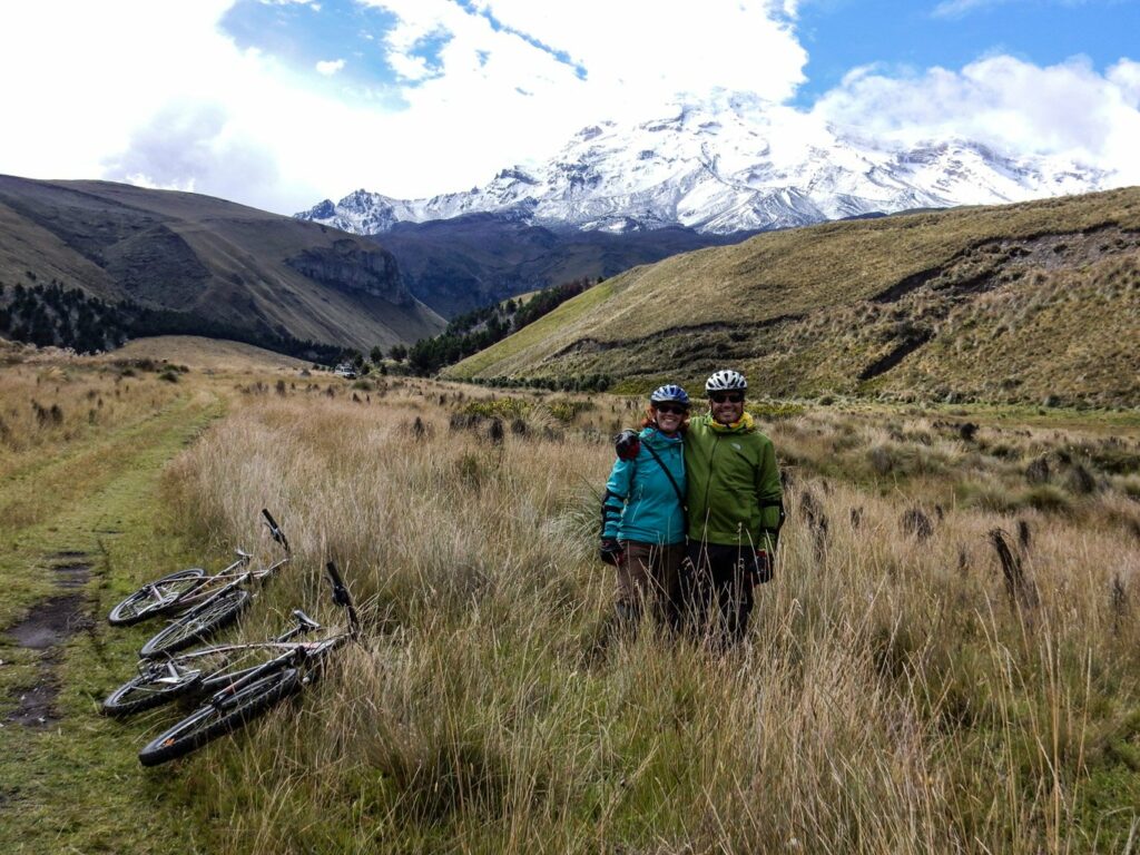 Descente du volcan Chimborazo à vélo