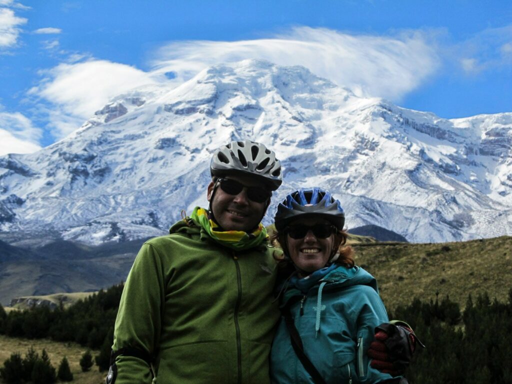 Descente du volcan Chimborazo à vélo