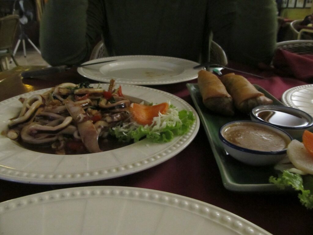 Chiang Rai: calamars et spring rolls
